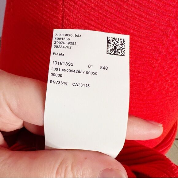 HUGO BOSS Fleala Knit Fit & Flare Dress Red Size Small - Picture 8 of 13